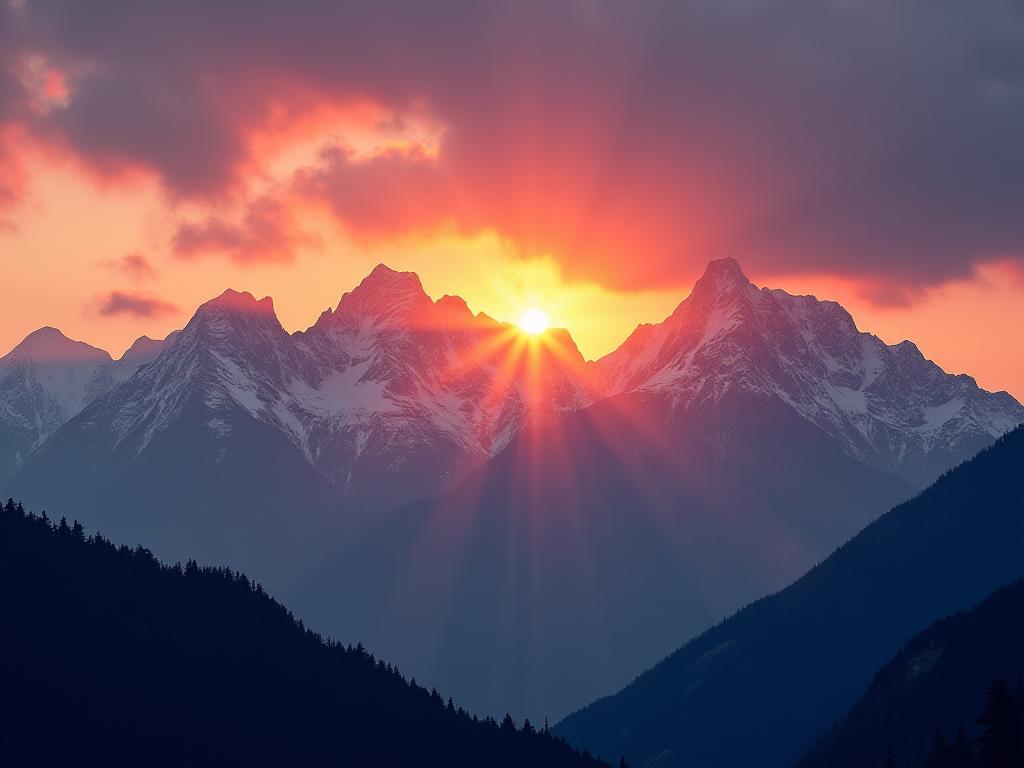 Golden Hour Alpenglühen Fotografie